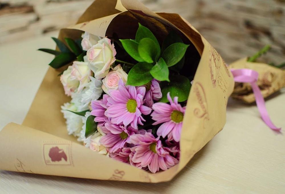 Букет цветов из: Розы и Хризантемы в Введенское