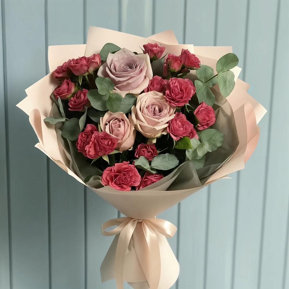 Букет цветов из: Гвоздики и Розы в Введенское
