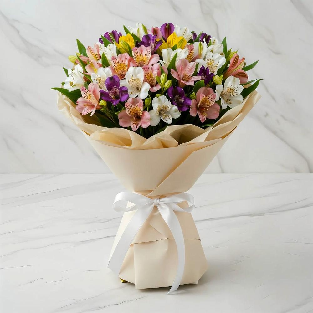 Букет цветов из: Альстромерии в Введенское