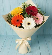 Букет цветов из:  Герберы #REPLACE_PRED# Введенское
