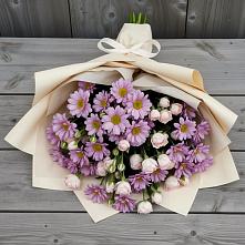Букет цветов из:  Розы и Хризантемы в Введенское