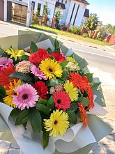 Букет цветов из:  Герберы #REPLACE_PRED# Введенское