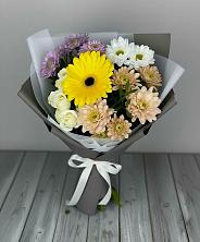 Букет цветов из:  Розы, Герберы и Хризантемы в Введенское