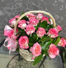 Цветочная композиция из Розы в корзине #REPLACE_PRED# Введенское