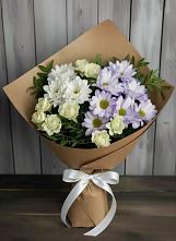 Букет цветов из:  Хризантемы и Розы #REPLACE_PRED# Введенское