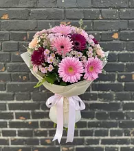 Букет цветов из:  Герберы и Хризантемы в Введенское