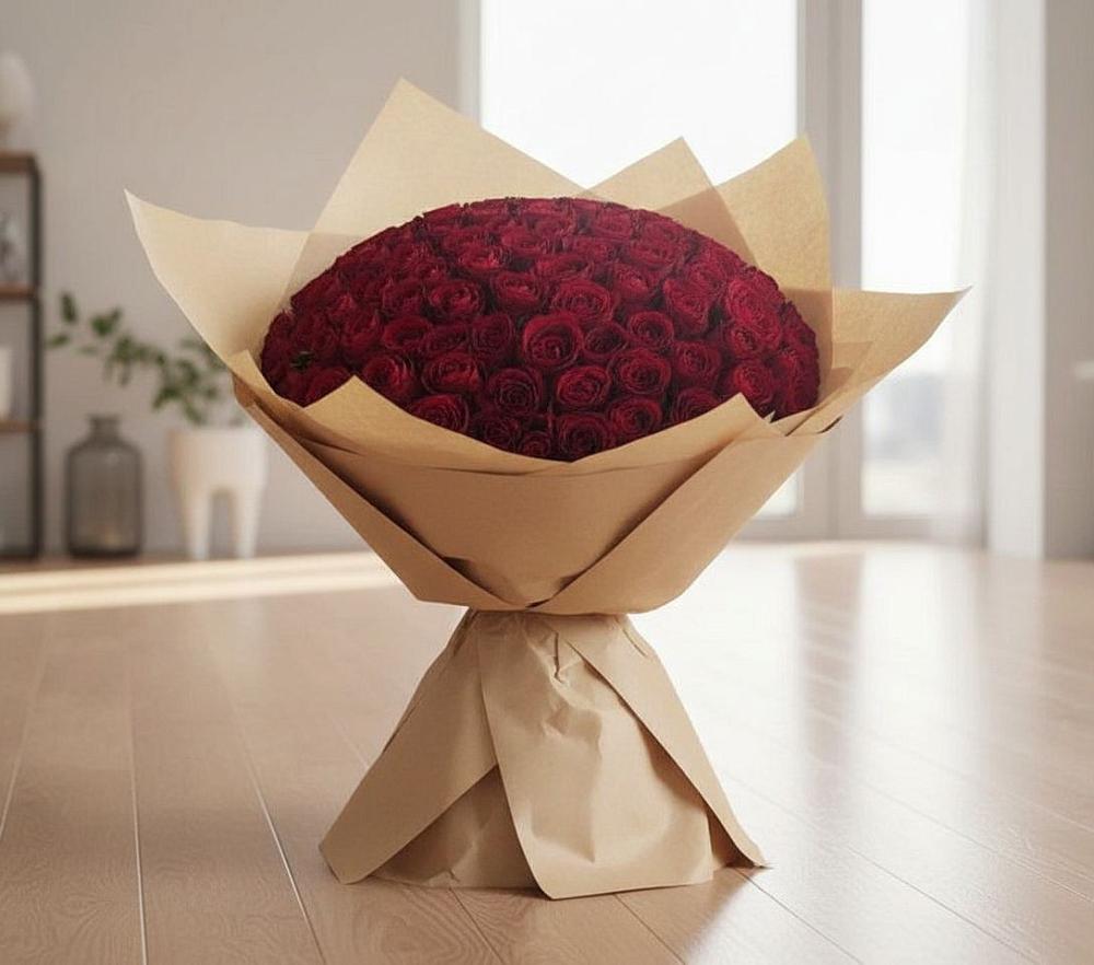 Букет 101 Красная роза в Введенское
