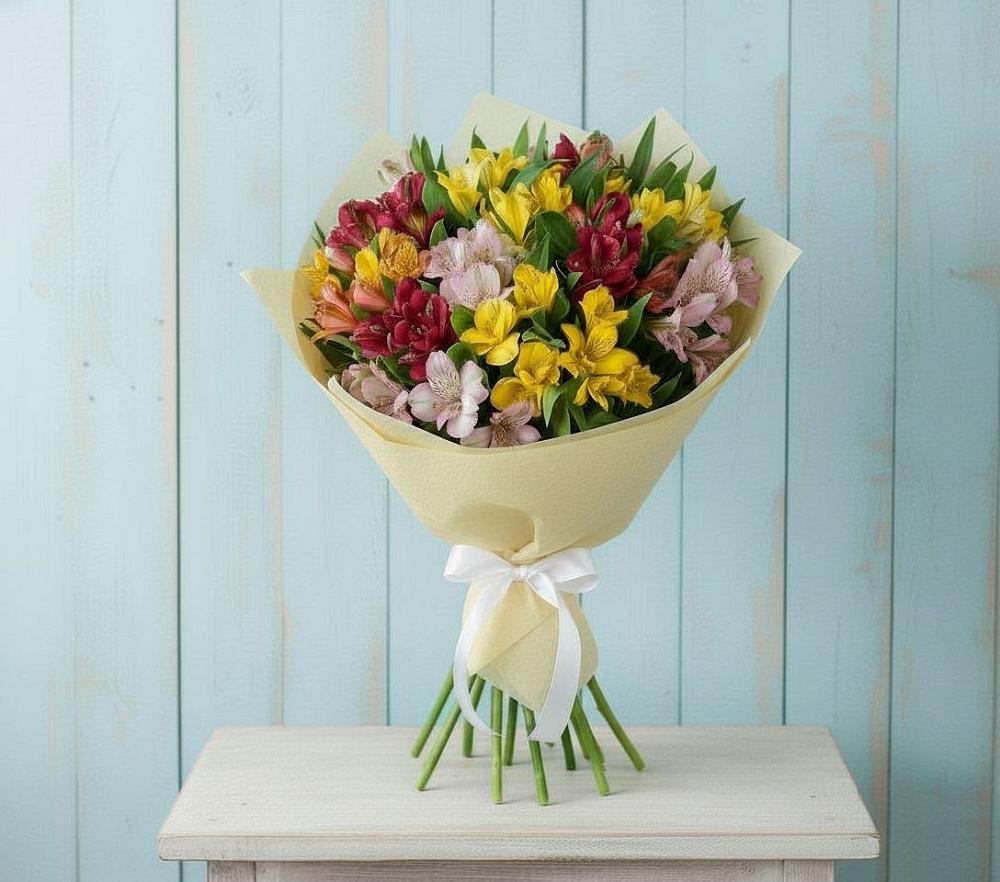 Букет цветов из: Альстромерии в Введенское