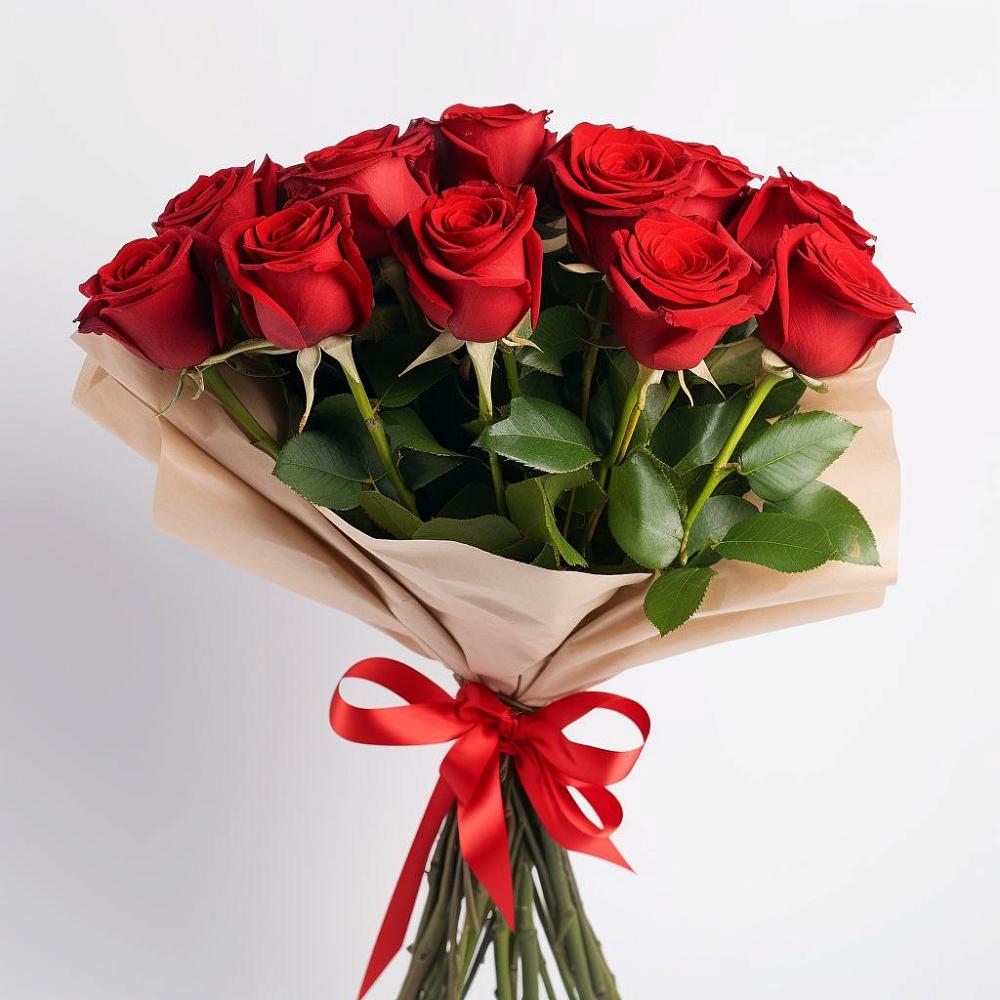 Букет 11 Красных роз Эдлесс Лав в Введенское